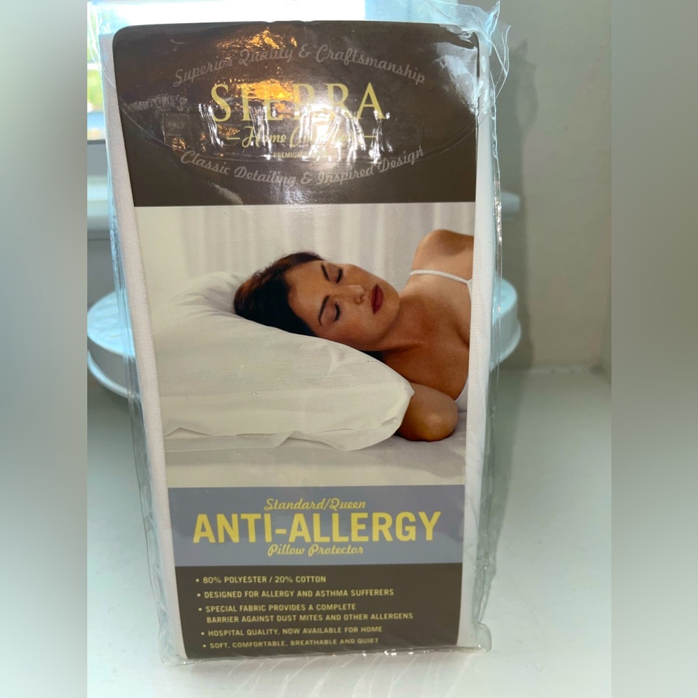 Sierra Anti-Allergy Pillow Protector - Standard/Queen‎